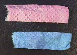 blue cobalt chloride paper  turns pink