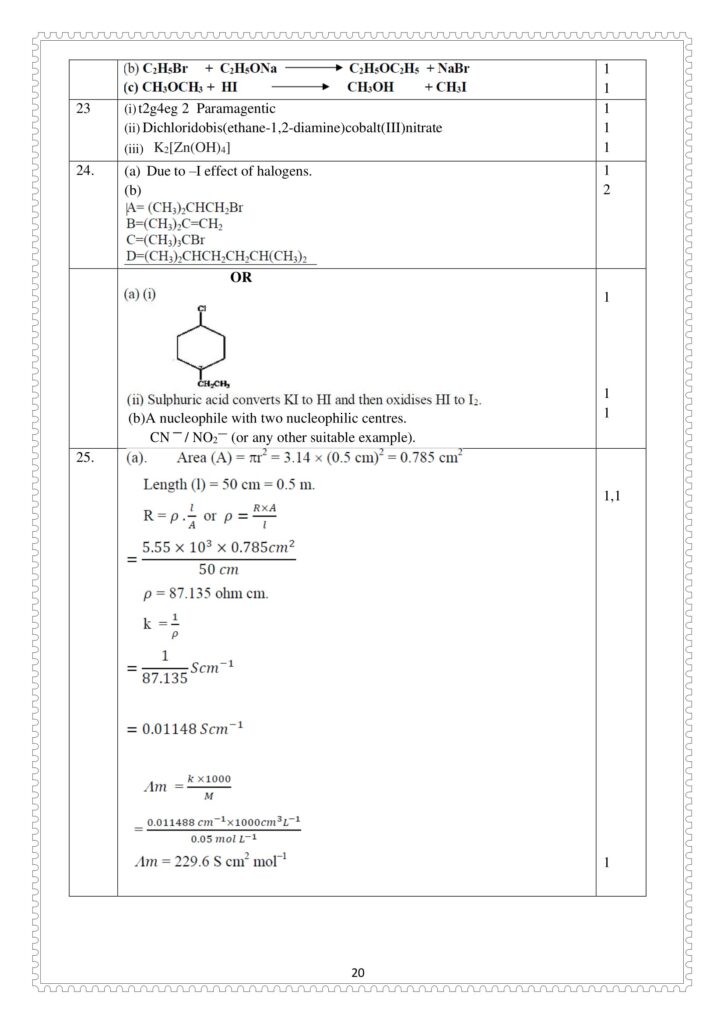 Class12 SAMPLE PAPERS 20 ALL ABOUT CHEMISTRY