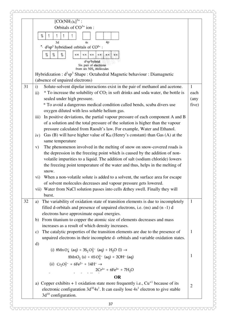 Class12 SAMPLE PAPERS 35 ALL ABOUT CHEMISTRY