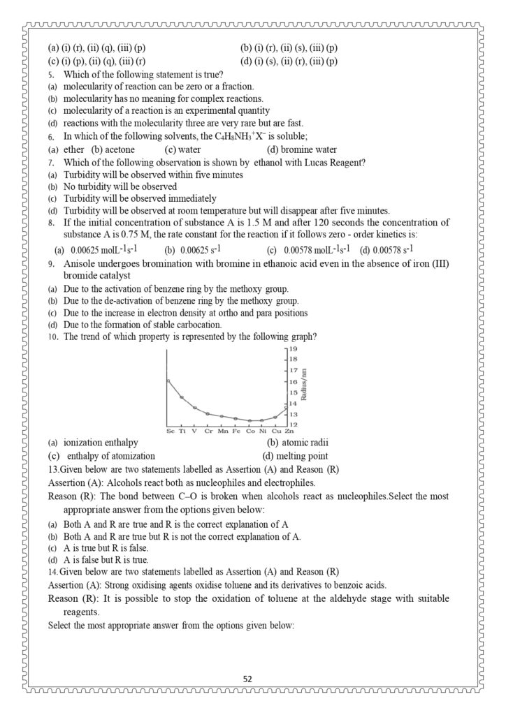 Class12 SAMPLE PAPERS page 0050 ALL ABOUT CHEMISTRY