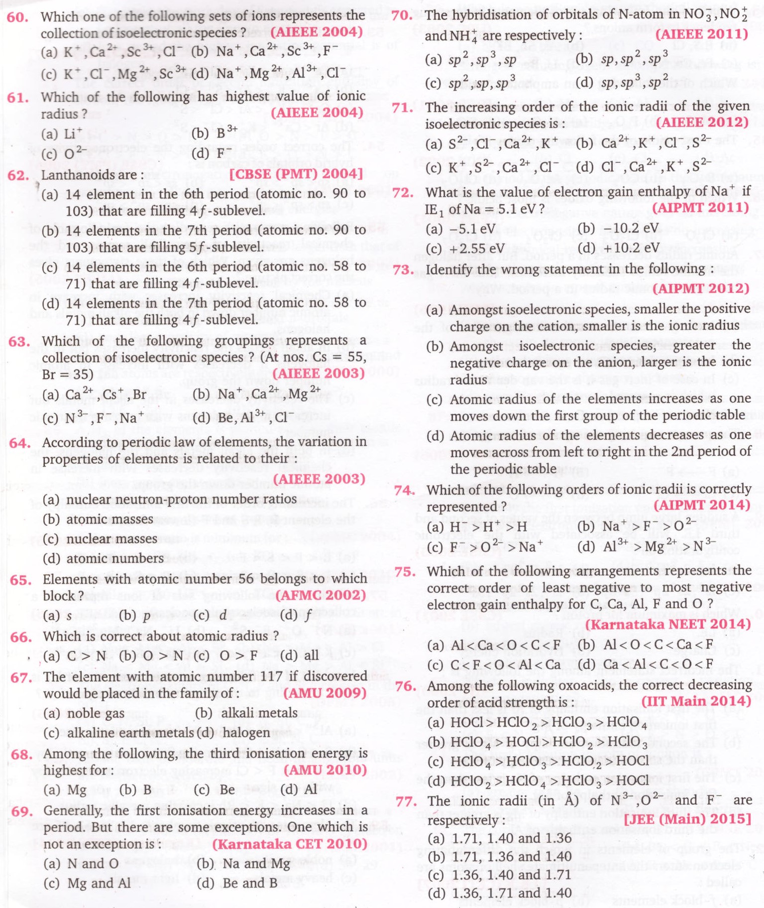 Classification Of Elements And Periodicity In Properties Class 11 Notes ...