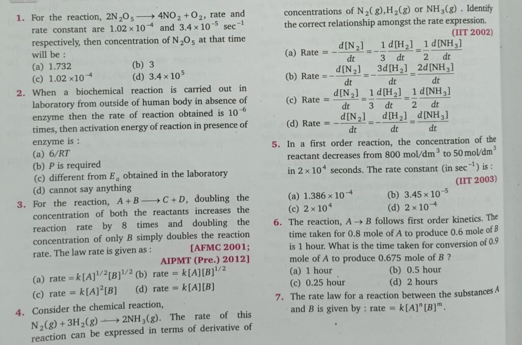 Chemical Kinetics-MCQs-Class-12 - All About Chemistry